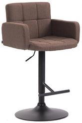 TPFLiving Barhocker Lausanne Gestell schwarz Stoff